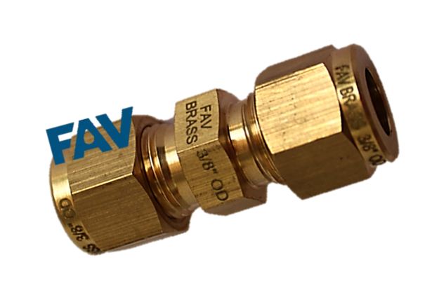 thumbnail interactive-video image 1 of Sourcing Map 2Pcs Brass Compression Tube Fitting, 8mm Tube OD 1 of 14