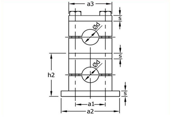 Aluminium Double Layer Tube Clamp