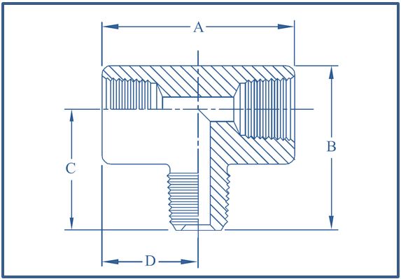 High Pressure Branch Tee 15000 psi