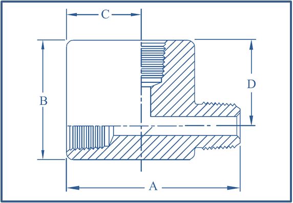 High Pressure Male Run Tee 15000 psi